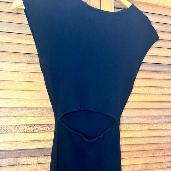 Black Wilfred Cutout Mini Knit Dress (Size Small) - Picture 3 of 5